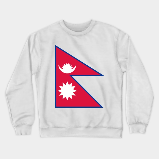 Flag of Nepal Crewneck Sweatshirt by COUNTRY FLAGS